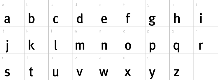 Lowercase characters