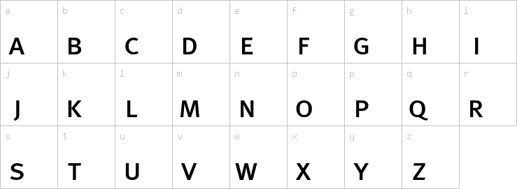 Lowercase characters