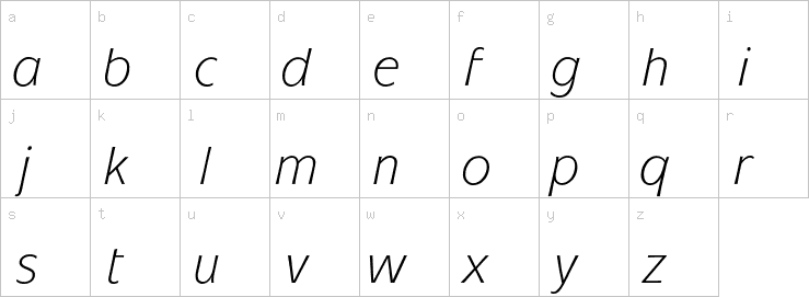 Lowercase characters