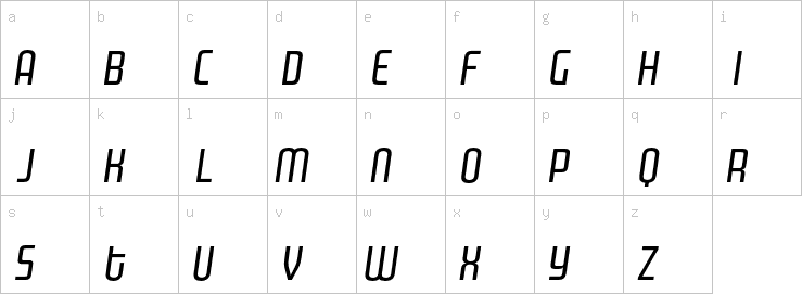 Lowercase characters