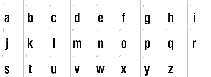 Lowercase characters