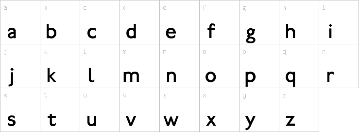 Lowercase characters