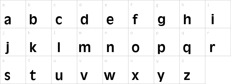 Lowercase characters