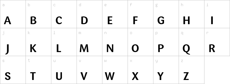 Lowercase characters