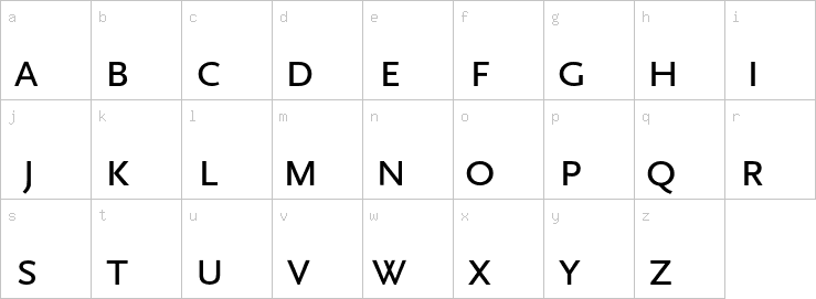 Lowercase characters