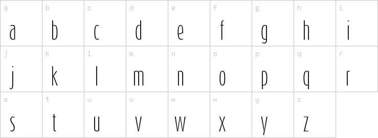 Lowercase characters