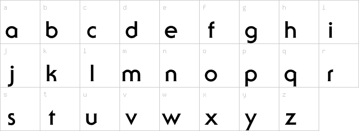 Lowercase characters