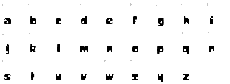 Lowercase characters