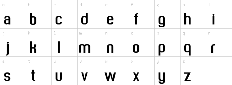 Lowercase characters