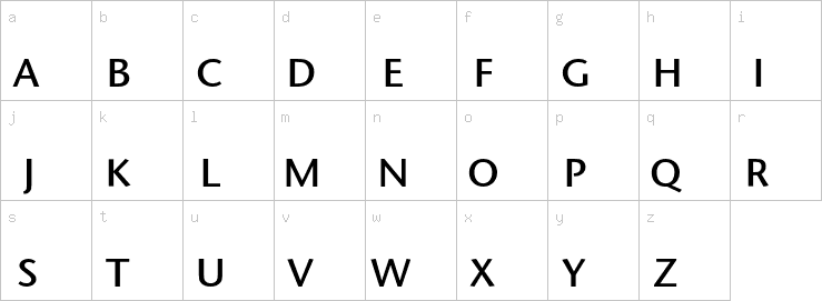 Lowercase characters