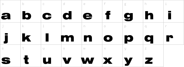 Lowercase characters