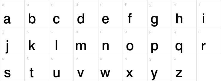 Lowercase characters