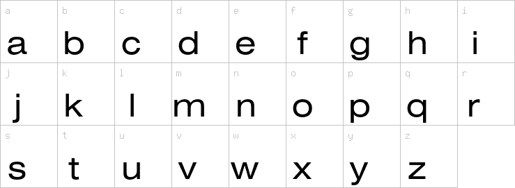 Lowercase characters