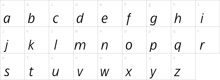 Lowercase characters