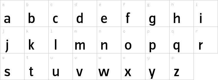 Lowercase characters