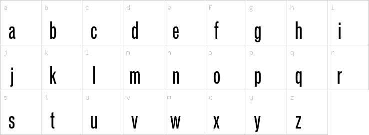 Lowercase characters