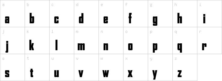 Lowercase characters