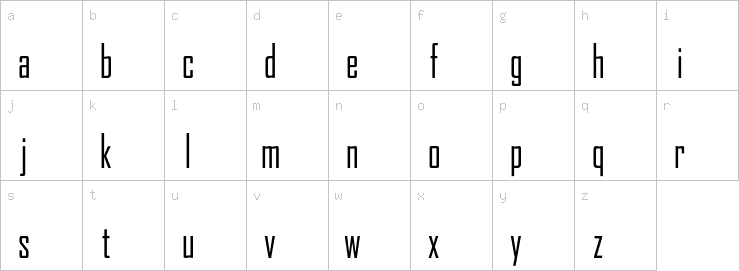 Lowercase characters