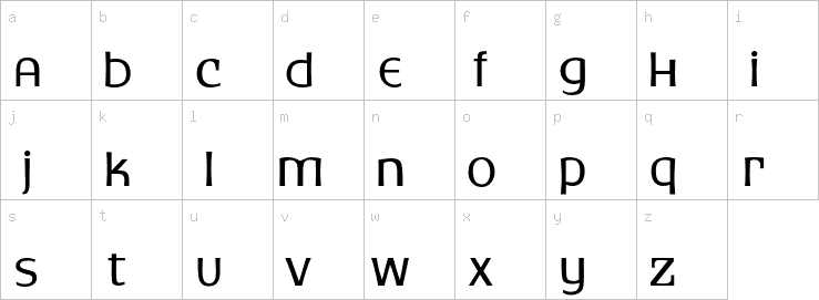 Lowercase characters