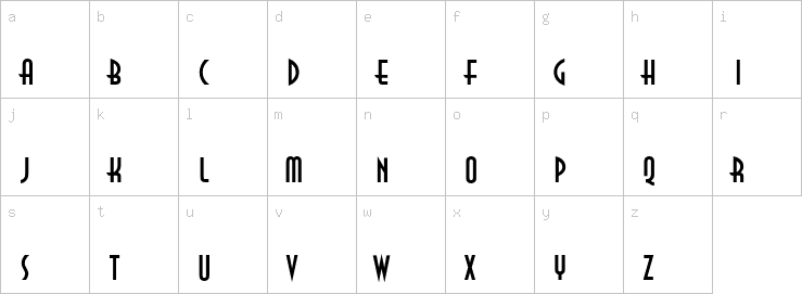 Lowercase characters