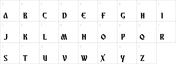 Lowercase characters