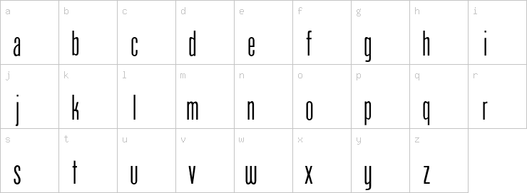 Lowercase characters