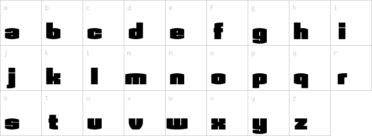 Lowercase characters