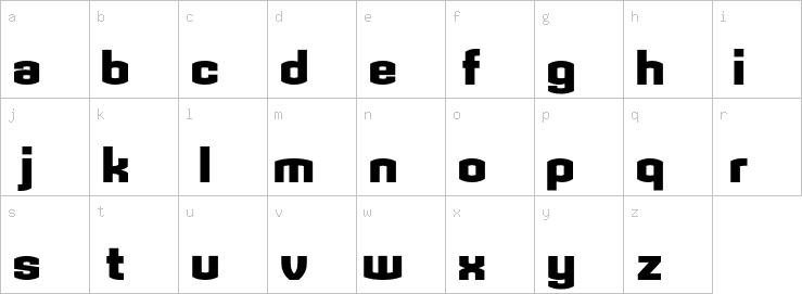 Lowercase characters