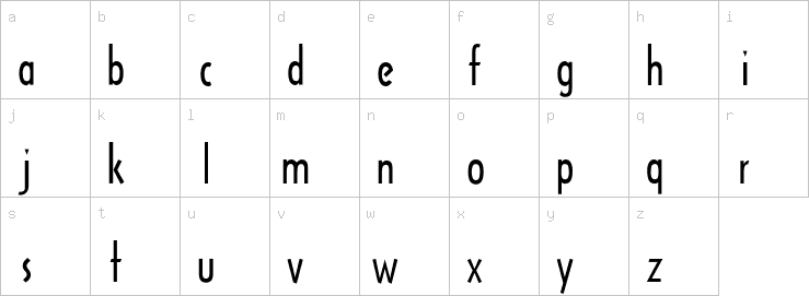 Lowercase characters