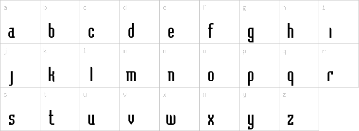 Lowercase characters