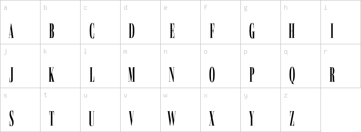 Lowercase characters