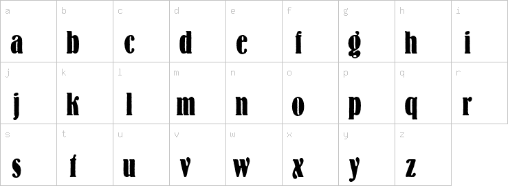 Lowercase characters