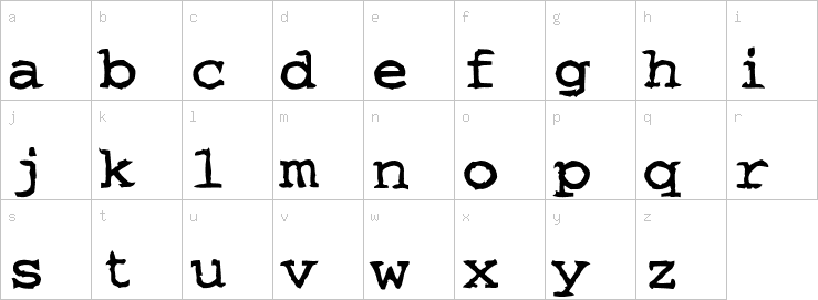 Lowercase characters