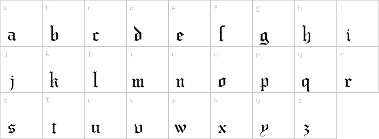 Lowercase characters