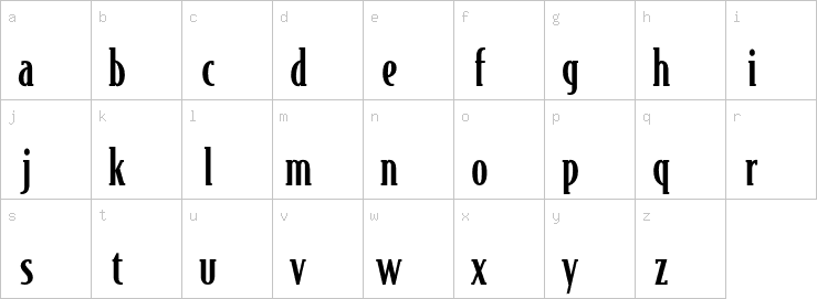 Lowercase characters