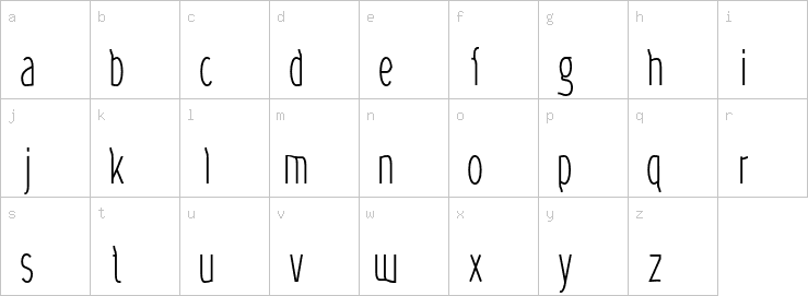 Lowercase characters