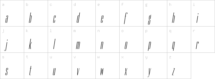 Lowercase characters