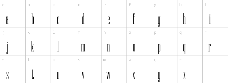 Lowercase characters