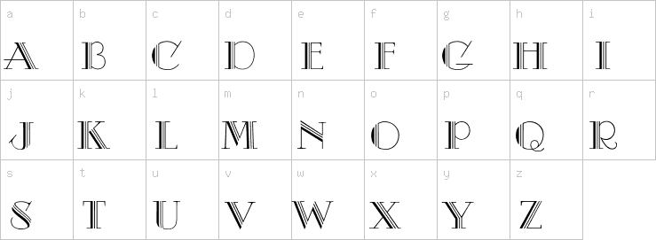 Lowercase characters