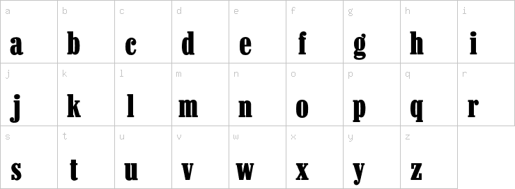 Lowercase characters