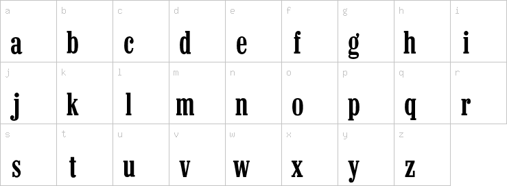 Lowercase characters