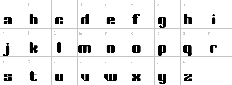 Lowercase characters