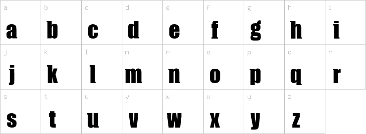 Lowercase characters