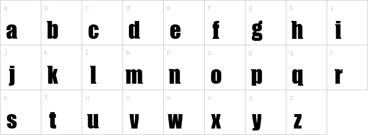 Lowercase characters