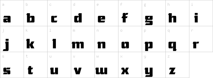 Lowercase characters