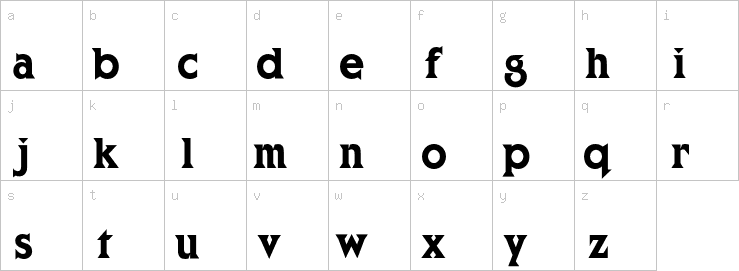 Lowercase characters