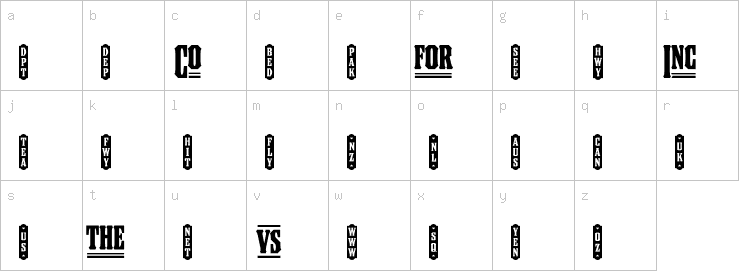 Lowercase characters