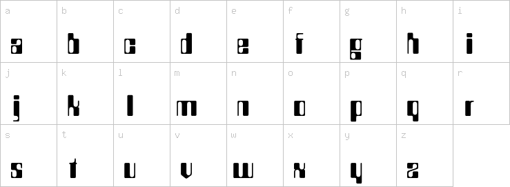 Lowercase characters