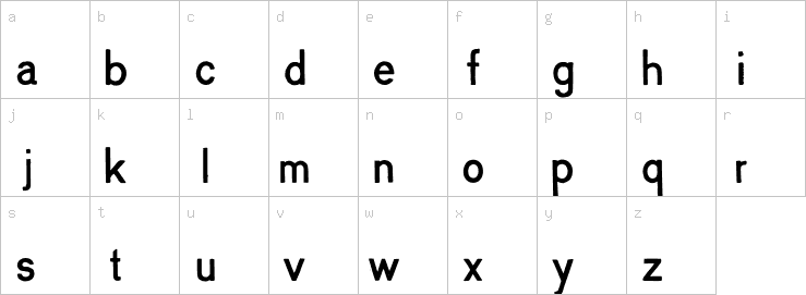 Lowercase characters