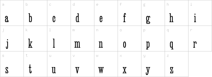 Lowercase characters